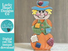 Load image into Gallery viewer, Fall Sunflower Stacking Pumpkin File SVG, Reversible, Fall Glowforge, Summer, LuckyHeartDesignsCo
