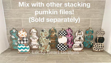 Load image into Gallery viewer, Stacking Pumpkins Halloween Faces Reversible File SVG, Cat, Mummy, Frankenstein, Fall, Glowforge, LuckyHeartDesignsCO

