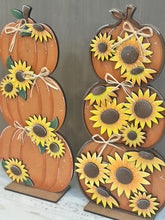Load image into Gallery viewer, Fall Sunflower Stacking Pumpkin File SVG, Reversible, Fall Glowforge, Summer, LuckyHeartDesignsCo
