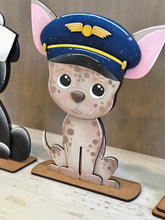 Load image into Gallery viewer, Animal Hats Professions Interchangeable File SVG, add on Fireman, Construction, Nurse, Coach, Police, Pilot, Glowforge, LuckyHeartDesignsCo
