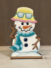 Load image into Gallery viewer, Snowman Interchangeable Animal Hat File SVG, Winter, Snowmen, Holiday, Christmas, Halloween, Boo, Spring, Glowforge, LuckyHeartDesignsCo
