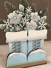 Load image into Gallery viewer, Winter Foliage Boots Foliage Standing File SVG, Floral, Snowflake, Snow, Berries, Greens, Tree, Holiday, Glowforge, LuckyHeartDesignsCo
