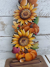 Load image into Gallery viewer, Fall Foliage Birdhouse Interchangeable File SVG, Glowforge, Pumpkin, Sunflower, Seasonal, Holiday Shapes, Bird house, LuckyHeartDesignsCo
