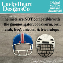 Load image into Gallery viewer, Football Hockey Animal Hat Interchangeable File SVG, add on Sport, Team, Coach Mascot Highland, Bear, Dog, Glowforge, LuckyHeartDesignsCo
