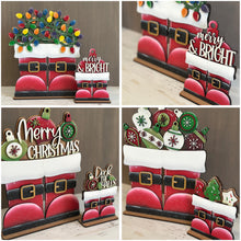 Load image into Gallery viewer, Santa Boots Flower Basket Interchangeable File SVG, TINY, Christmas, Presents, Seasonal, Holiday, Glowforge, LuckyHeartDesignsCo
