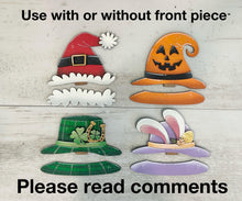 Load image into Gallery viewer, Holiday Celebrations Animal Hats Interchangeable File SVG, add on Seasonal Santa, Christmas, Halloween, Fall, Glowforge, LuckyHeartDesignsCo

