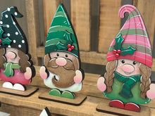 Load image into Gallery viewer, Gnome Eyes Christmas Standing File SVG, Rudolph, Elf, Snowman, Girl, Boy, Glowforge, LuckyHeartDesignsCo

