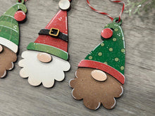 Load image into Gallery viewer, Gnome Head Christmas Ornament File SVG, Holiday, Fun, Santa, Rudolph, Reindeer, Gnomie Glowforge, LuckyHeartDesignsCo

