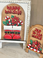 Load image into Gallery viewer, Christmas Foliage Tall Arch Sign Interchangeable File SVG, TINY, INSERT only, Holly, Glowforge, Holiday, Tiered Tray LuckyHeartDesignsCo
