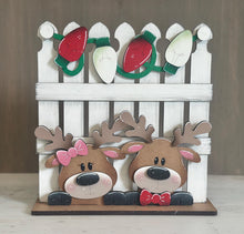 Load image into Gallery viewer, Reindeer Cheer Holiday Door Sign Interchangeable File, SVG, Christmas, Rudolph, Santa, Lights Seasonal Home Welcome, glowforge
