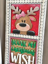 Load image into Gallery viewer, Reindeer Love Christmas Interchangeable Leaning Sign File SVG, Glowforge, Rudolph, Santa, Wreath, Lights, Tree, Holiday, LuckyHeartDesignsCo
