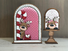 Load image into Gallery viewer, Reindeer Candy Cane Tall Arch Sign Interchangeable File SVG, TINY, INSERT only Rudolph, Christmas, Glowforge, Holiday, LuckyHeartDesignsCo
