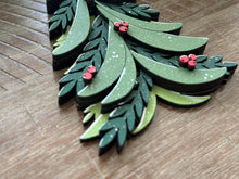 Load image into Gallery viewer, Foliage Christmas Tree Ornament File SVG, Glowforge Holiday, Mistletoe, Farmhouse, Wood, LuckyHeartDesignsCo
