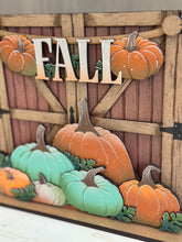 Load image into Gallery viewer, Barn Door Holiday Door Sign Interchangeable File, SVG, Standing Farm Christmas, Halloween, Fall, Valentine, Seasonal Home Welcome, glowforge
