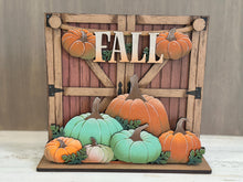 Load image into Gallery viewer, Barn Door Holiday Door Sign Interchangeable File, SVG, Standing Farm Christmas, Halloween, Fall, Valentine, Seasonal Home Welcome, glowforge
