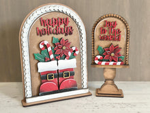 Load image into Gallery viewer, Christmas Foliage Tall Arch Sign Interchangeable File SVG, TINY, INSERT only, Holly, Glowforge, Holiday, Tiered Tray LuckyHeartDesignsCo
