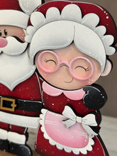 Load image into Gallery viewer, Santa Mrs. Claus Hug Christmas Standing File SVG, Cookies, Couple, Bakery, Tiered Tray, Centerpiece glowforge LuckyHeartDesignsCo

