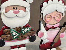 Load image into Gallery viewer, Santa Mrs. Claus Cookies, Christmas Standing File SVG, Cookies, Couple, Bakery, Tiered Tray, Centerpiece glowforge LuckyHeartDesignsCo
