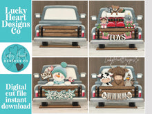 Load image into Gallery viewer, Farmhouse Truck Holiday Door Sign Interchangeable File, SVG, Standing Farm Christmas, backer Fall, Seasonal, glowforge, LuckyHeartDesignsCo
