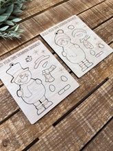 Load image into Gallery viewer, Snowman Pair Pop Out Christmas Ornament Craft File SVG, Winter, Build Your Own, Christmas, Kids Craft, Glowforge, LuckyHeartDesignsCo

