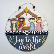 Load image into Gallery viewer, Nativity Christmas Holiday Door Sign Interchangeable File, SVG, Jesus, Christ, Kings, Seasonal Home Welcome, glowforge
