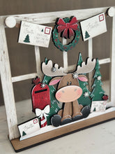 Load image into Gallery viewer, Moose Holiday Door Sign Interchangeable File, SVG, Christmas, Snow, Letters for Santa, Mail, Santa, Holly Seasonal Home Welcome, glowforge
