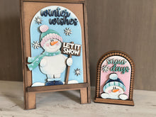 Load image into Gallery viewer, Let It Snow Snowman Tall Arch Sign Interchangeable File SVG, TINY, INSERT only Snowmen Winter Glowforge, Holiday, Tiered LuckyHeartDesignsCo
