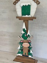 Load image into Gallery viewer, Moose Winter Christmas for the Birdhouse Interchangeable File SVG, Santa, Seasonal, Holiday Shapes, Glowforge, Laser, LuckyHeartDesignsCo
