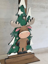 Load image into Gallery viewer, Moose Winter Christmas for the Birdhouse Interchangeable File SVG, Santa, Seasonal, Holiday Shapes, Glowforge, Laser, LuckyHeartDesignsCo
