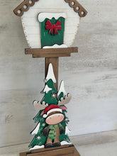 Load image into Gallery viewer, Moose Winter Christmas for the Birdhouse Interchangeable File SVG, Santa, Seasonal, Holiday Shapes, Glowforge, Laser, LuckyHeartDesignsCo
