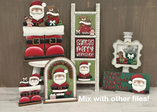 Load image into Gallery viewer, Santa Toys Tall Arch Sign Interchangeable File SVG, TINY, INSERT only, Teddy, Baby Doll Glowforge, Holiday, Tiered Tray LuckyHeartDesignsCo
