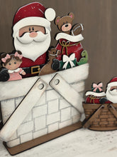 Load image into Gallery viewer, Santa Workshop Flower Basket Interchangeable File SVG, TINY Toys, Teddy Football Santa, Christmas Tiered Tray Glowforge, LuckyHeartDesignsCo
