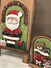 Load image into Gallery viewer, Santa Toys Tall Arch Sign Interchangeable File SVG, TINY, INSERT only, Teddy, Baby Doll Glowforge, Holiday, Tiered Tray LuckyHeartDesignsCo
