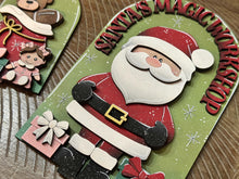 Load image into Gallery viewer, Santa Toys Tall Arch Sign Interchangeable File SVG, TINY, INSERT only, Teddy, Baby Doll Glowforge, Holiday, Tiered Tray LuckyHeartDesignsCo
