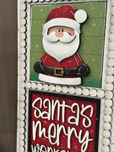 Load image into Gallery viewer, Santa Toy Workshop Interchangeable Leaning Sign File SVG, Glowforge Christmas Tiered Tray Teddy Bear Baby doll Presents, LuckyHeartDesignsCO
