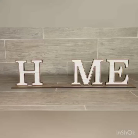 Standing Home Sign For All Houses File SVG, Interchangeable, Glowforge, LuckyHeartDesignsCo