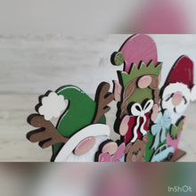 Load and play video in Gallery viewer, Christmas With My Gnomies Standing File SVG, Gnome, Santa, Rudolph, Elf, Present, Reindeer, Glowforge, LuckyHeartDesignsCo
