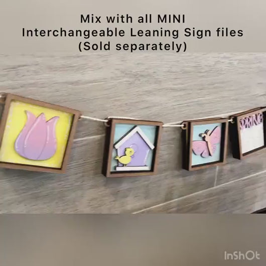 MINI Kitchen Interchangeable Leaning Sign File SVG, Tiered Tray Glowforge, LuckyHeartDesignsCo