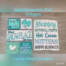 Load and play video in Gallery viewer, Home Wall Collage File SVG, Glowforge Sign, Leaning Ladder, LuckyHeartDesignsCo
