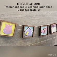 Load and play video in Gallery viewer, MINI Mermaid Interchangeable Leaning Sign File SVG, Summer Tiered Tray Glowforge, LuckyHeartDesignsCo
