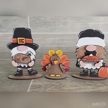 Load and play video in Gallery viewer, Thanksgiving Tiered Tray Gnome File SVG, Pilgrim, Turkey, Holiday Decor, Glowforge, LuckyHeartDesignsCo
