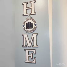 Load and play video in Gallery viewer, Home Letters for Large Wall Sign File SVG, Glowforge Shiplap, LuckyHeartDesignsCo
