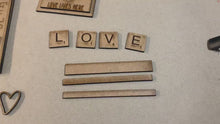 Load and play video in Gallery viewer, Mini Scrabble Tiles for Tiered Trays file SVG, digital download for Glowforge, alphabet file
