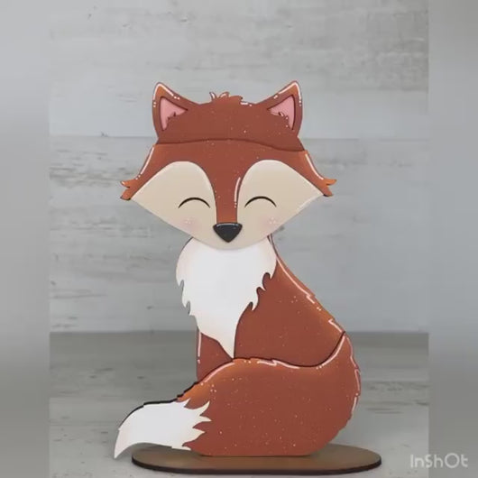 Fox Animal Hats Interchangeable MINI File SVG, Seasonal Leaning sign, Christmas, Holiday, Pet, Tiered Tray Glowforge, LuckyHeartDesignsCo