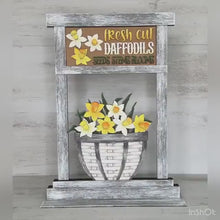 Load and play video in Gallery viewer, Porch Welcome Sign For The Flower Basket Interchangeable File SVG, (Use with Amimal Hat Files Too), Home Sign Glowforge, LuckyHeartDesignsCo
