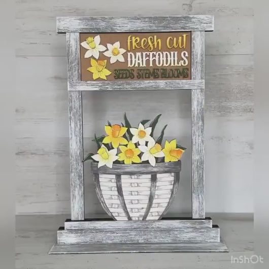 Porch Welcome Sign For The Flower Basket Interchangeable File SVG, (Use with Amimal Hat Files Too), Home Sign Glowforge, LuckyHeartDesignsCo