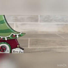 Load and play video in Gallery viewer, Whimsical Christmas Standing Houses File SVG, Glowforge, Santa&#39;s Village, LuckyHeartDesignsCO

