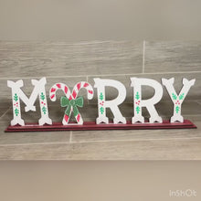 Load and play video in Gallery viewer, Standing Christmas Word File SVG, Glowforge, Holiday, LuckyHeartDesignsCo
