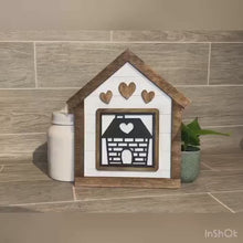 Load and play video in Gallery viewer, Simple Shapes Interchangeable Leaning Sign File, Glowforge, LuckyHeartDesignsCo
