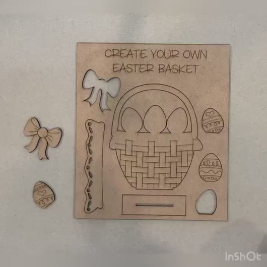 Create Your Own Easter Basket Kit File SVG, Glowforge easter sign, LuckyHeartDesignsCo